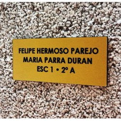 placa buzon ALUMINIO NEGRO PB325 