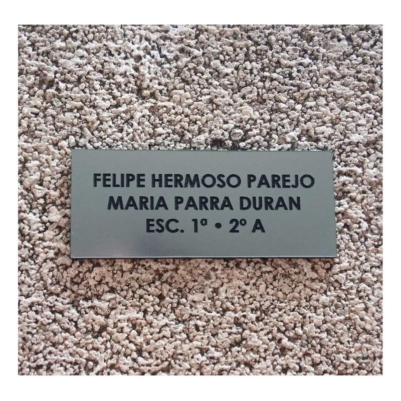 Placa buzón plata