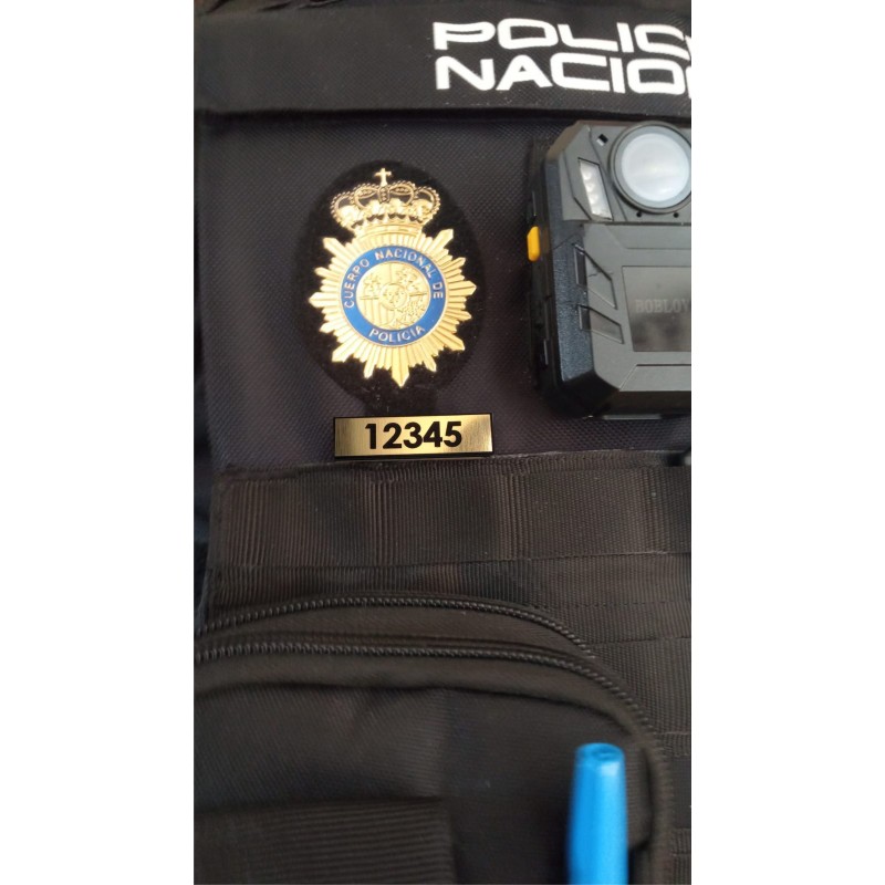 Número de placa de la Policía Nacional